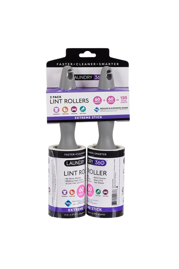 Sanitized Pro Grade 60 Sheet Super Jumbo Lint Roller 2 Pack