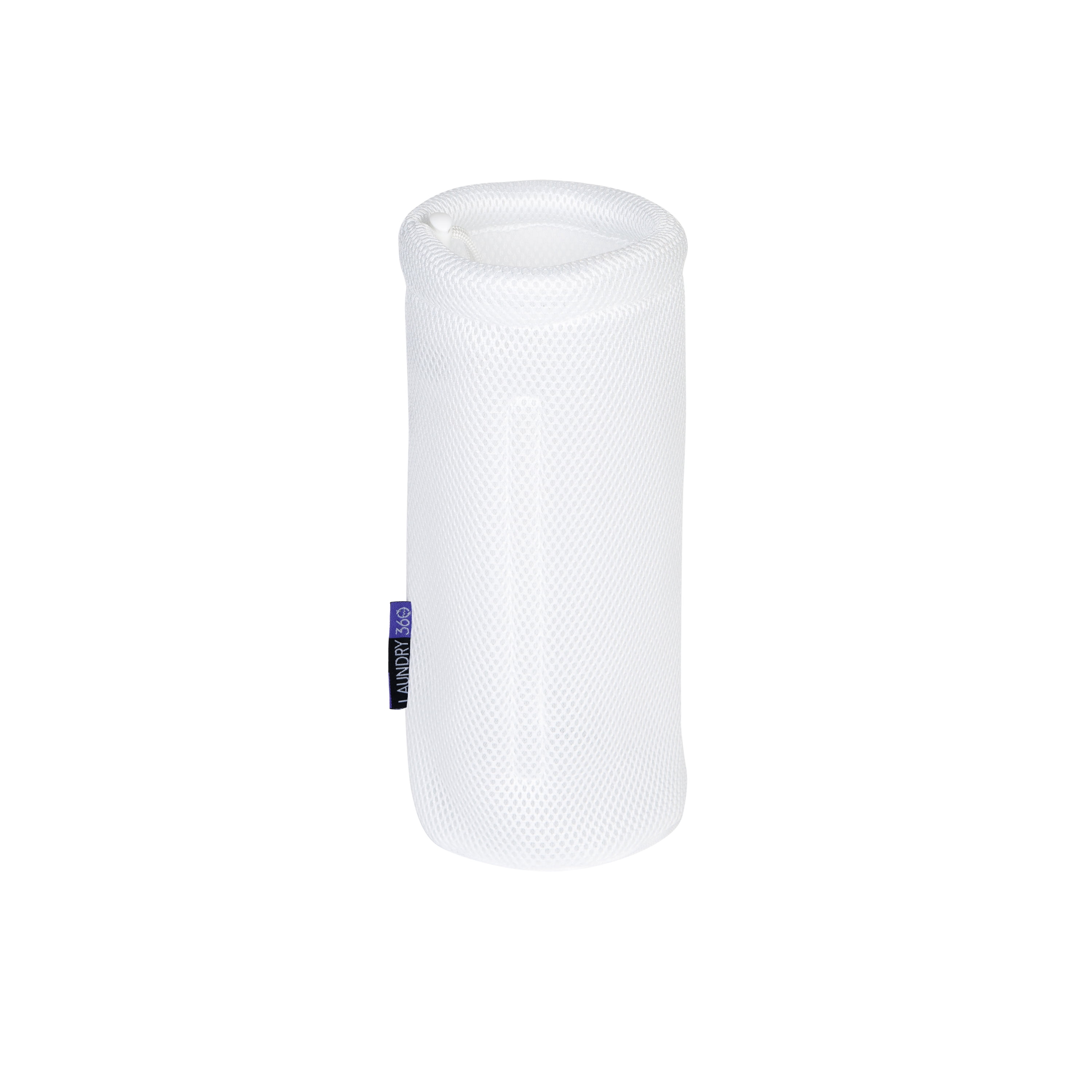 White Polyester Mesh Sock Saver Wash Bag, 5" x 12"
