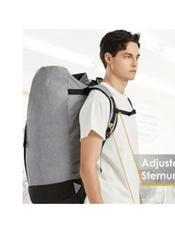 Laundry Bag for College, 115L Heavy Duty Laundry Backpack with Shoulder Straps, Large Dirty Clothes Bag for Dorm, Apartment and Laundromat, Laundry Duffle Bag for Travel, Beach, Camping, oyster grey