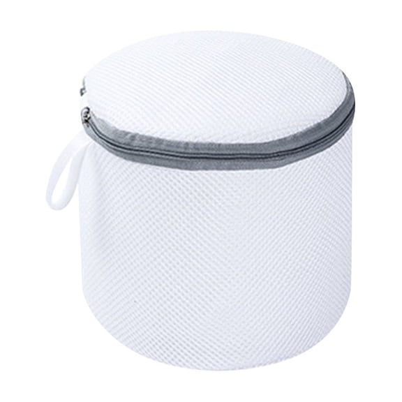 Laundry Bag For Delicates - Mesh Wash Bag With Zipper, Cylinder Shape For Lingerie, Socks, Small Garments, Travel Use