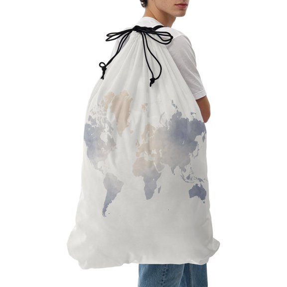 Laundry Bag Maps Of The World Mesh Wash Bags Dirty Clothes Organizer with Drawstring Washing Machine Packable Storage Bag Earth Tourism Travel Laundry Bags for Delicates College Dorm Apartment