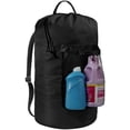 thumbnail image 1 of Laundry Bag with Shoulder Straps and Mesh Pocket Laundry Backpack Large Portable Laundry Hamper for College Travel, Laundromat, Apartment (Black), 1 of 5