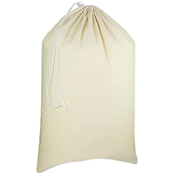 Laundry Bags 1-Pack 28”x36" Extra-Large Cotton Canvas Heavy Duty Washable Durable Travel Laundry Sacks with Drawstring Closure Reusable Hamper Liners for Dirty Clothes Delicates & Lingerie