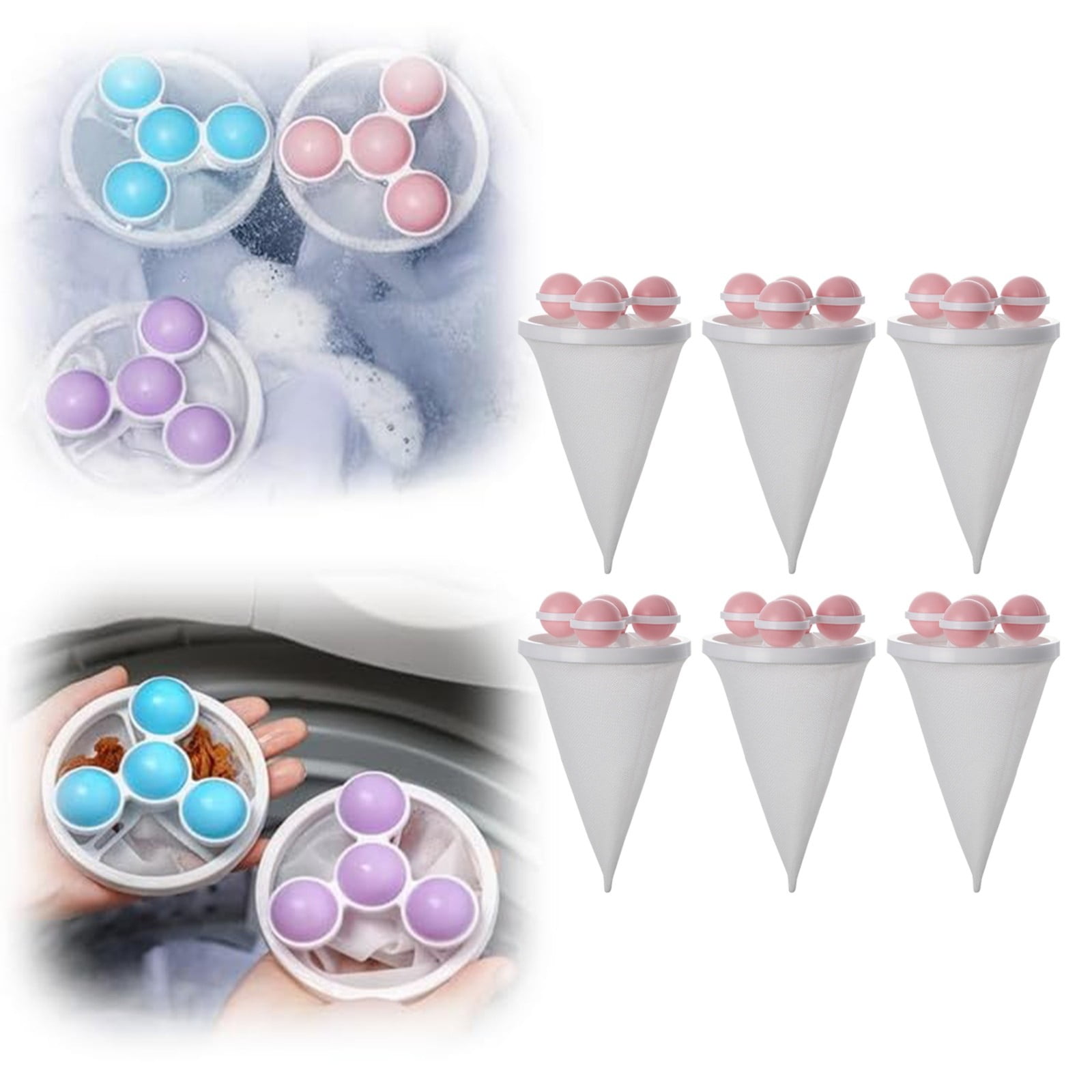Laundry Balls Floating Hair Filtering Mesh Removal 2024 New Pet Hair
