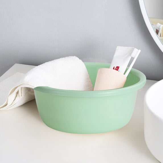 Laundry Basin Wash Tub, Thickened Plastic, Food-grade Material, Multi-purpose Utility Bowl, Stackable Design for Kitchen and Bathroom, Topliu
