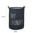 thumbnail image 1 of Laundry Basket 14x14x18in Cotton Linen Laundry Basket Foldable Drawstring Hamper Handles Dirty Clothes Storage Organizer Cotton Linen Hamper, 1 of 7