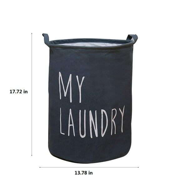 Laundry Basket 14x14x18in Cotton Linen Laundry Basket Foldable Drawstring Hamper Handles Dirty Clothes Storage Organizer Cotton Linen Hamper