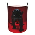 thumbnail image 1 of Laundry Basket, Black Panther Red Background Waterproof Laundry Hamper With Padded Handles, Clothes Hamper For Laundry, Bedroom, Dorm, Towels, Laundry Bin Easy Storage, 1 of 8