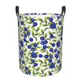 thumbnail image 1 of Laundry Basket, Blueberry Design Leaf Waterproof Laundry Hamper With Padded Handles, Clothes Hamper For Laundry, Bedroom, Dorm, Towels, Laundry Bin Easy Storage, 1 of 1