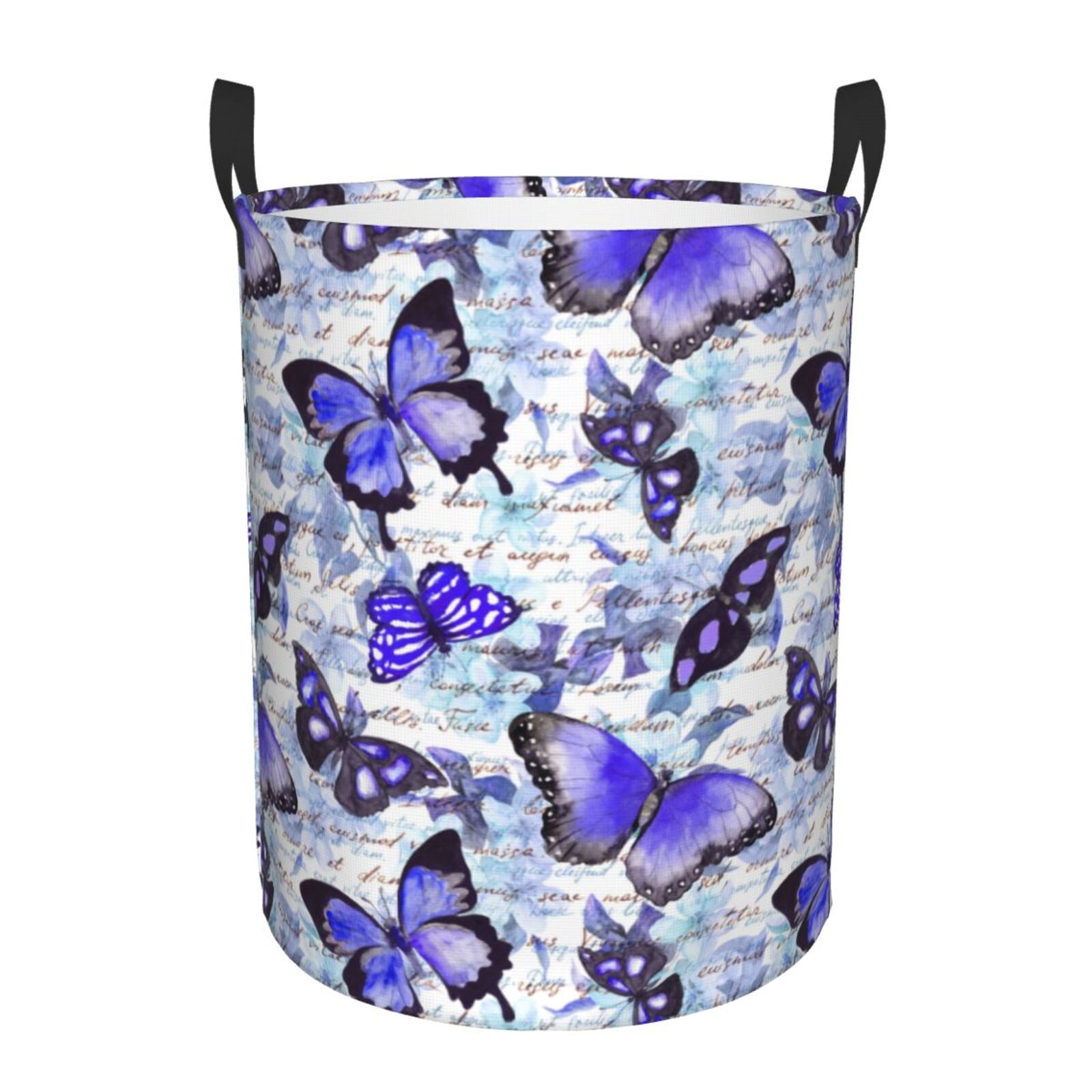 Laundry Basket, Butterflies Waterproof Laundry Hamper for Bedroom ...