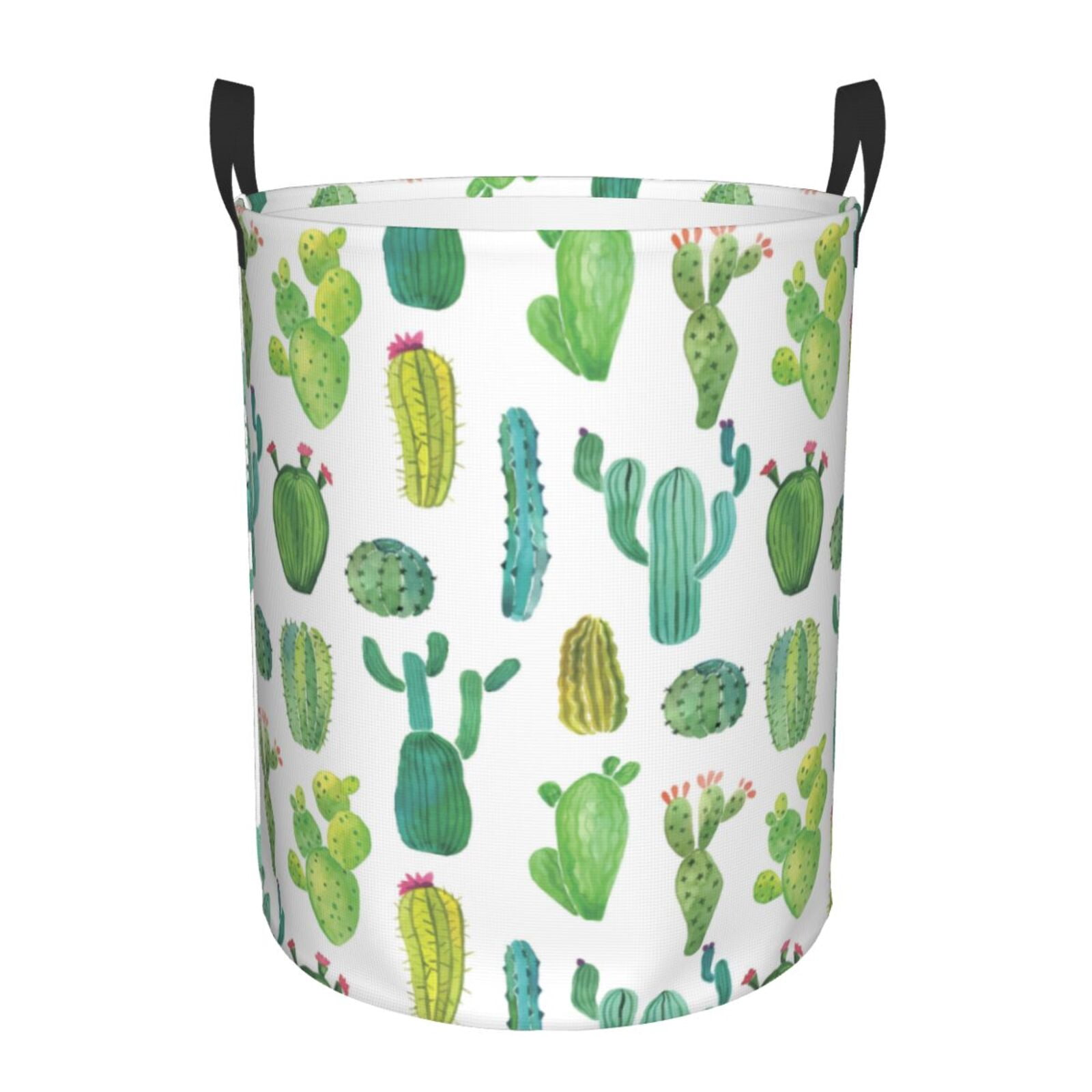 Cactus Storage Bin – Collapsible Rectangle Waterproof Basket With Handle For Toy, Closet, Shelf Organizer, 15x11x9.5 Inches - View #2