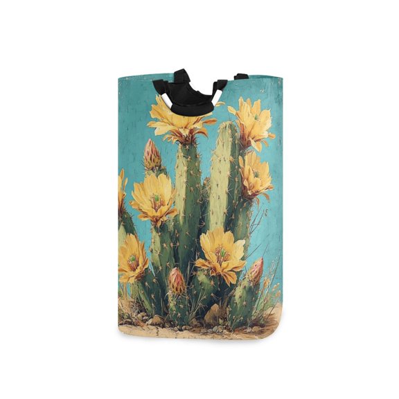 Laundry Basket Collapsible Laundry Basket Hamper with Handles for Dorm Clothes Toy Storage Beautiful Cactus