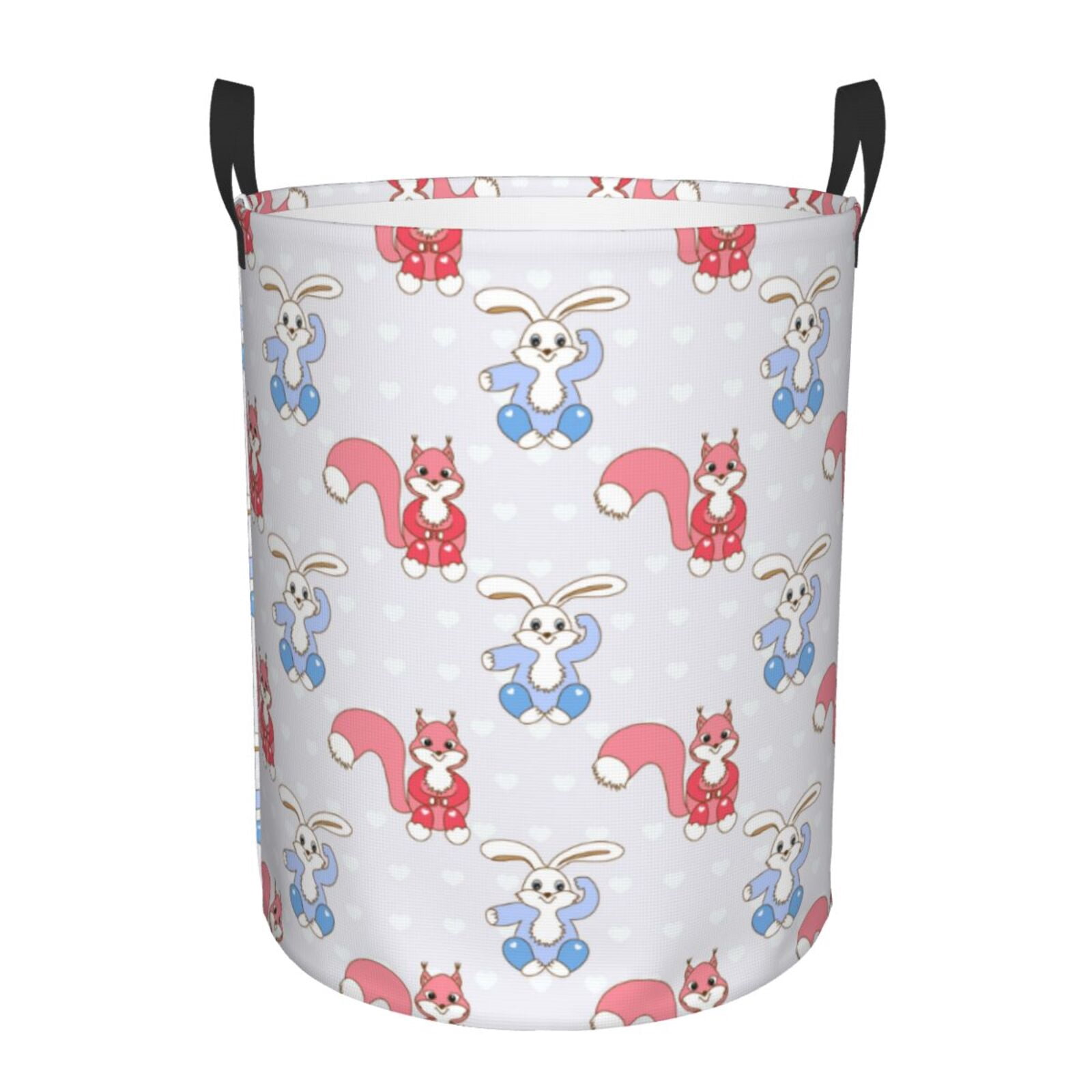 Laundry Basket, Cute Cartoon Squirrel Rabbit Waterproof Laundry Hamper ...