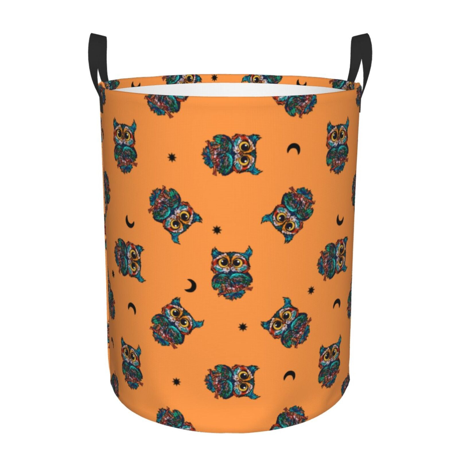 Collapsible Laundry Hamper - Vintage Mushroom Print, Waterproof Oxford Cloth, 16"x20"