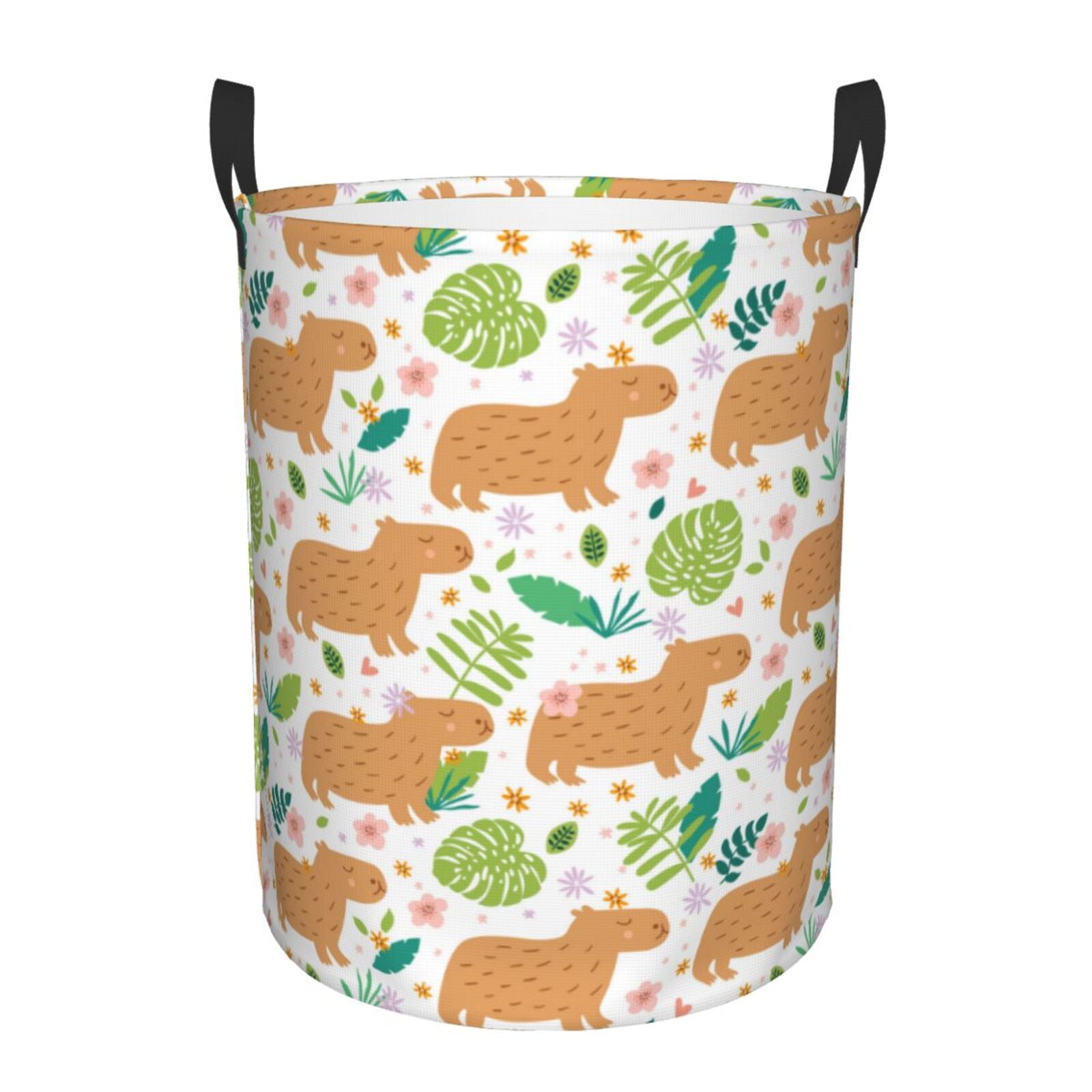 laundry-basket-cute-flower-capybaras-waterproof-laundry-hamper-with