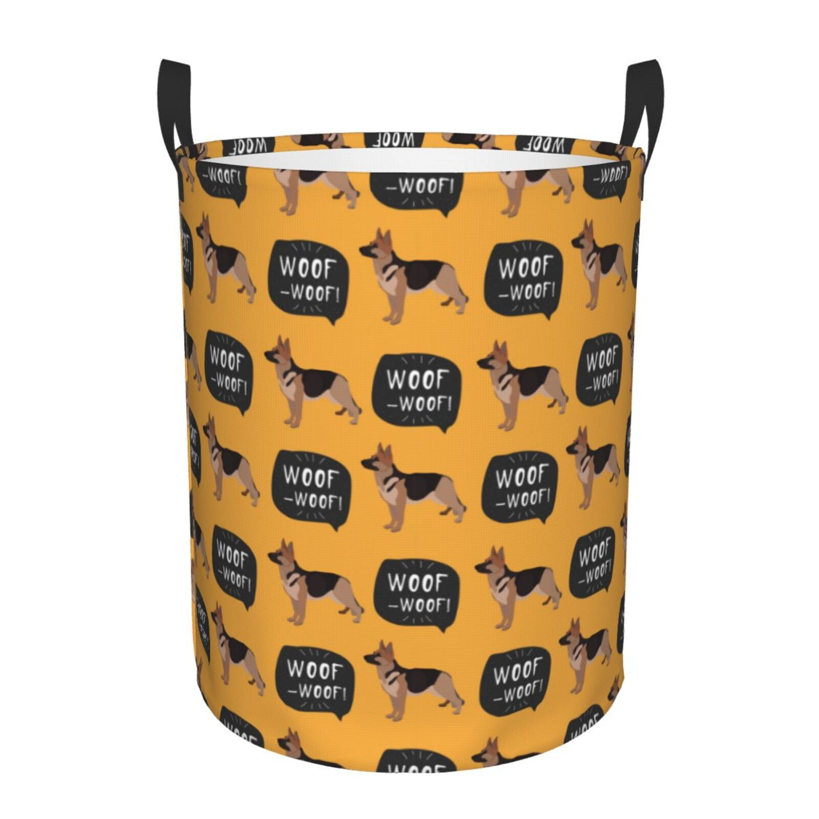 Rustic German Shepherd Quilted Laundry Basket NCU0HNH065