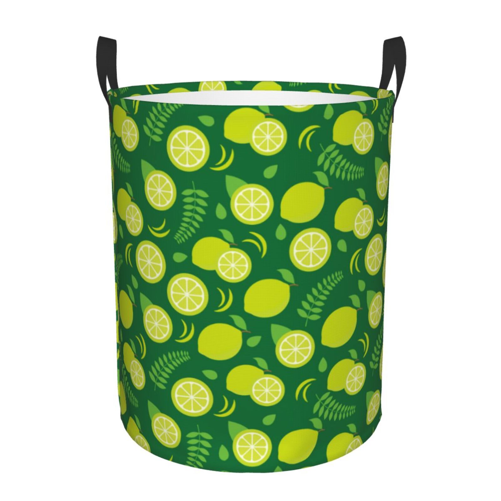 Laundry Basket, Cute Yellow Limes Green Waterproof Laundry Hamper With ...