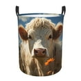 Laundry Basket Daisy Meadow Cow Freestanding Laundry Hamper Stands Up