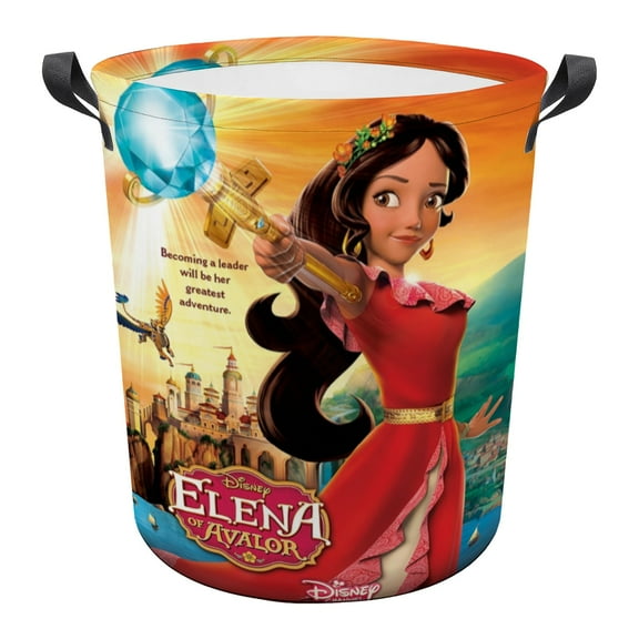 Laundry Basket Elana Princess Laundry Hamper Storage Basket Organizer Hamper Storage Bins for Clothes Toys Box Nursery Hamper Gift Basket with Handles 13.4 x 16.5 inches