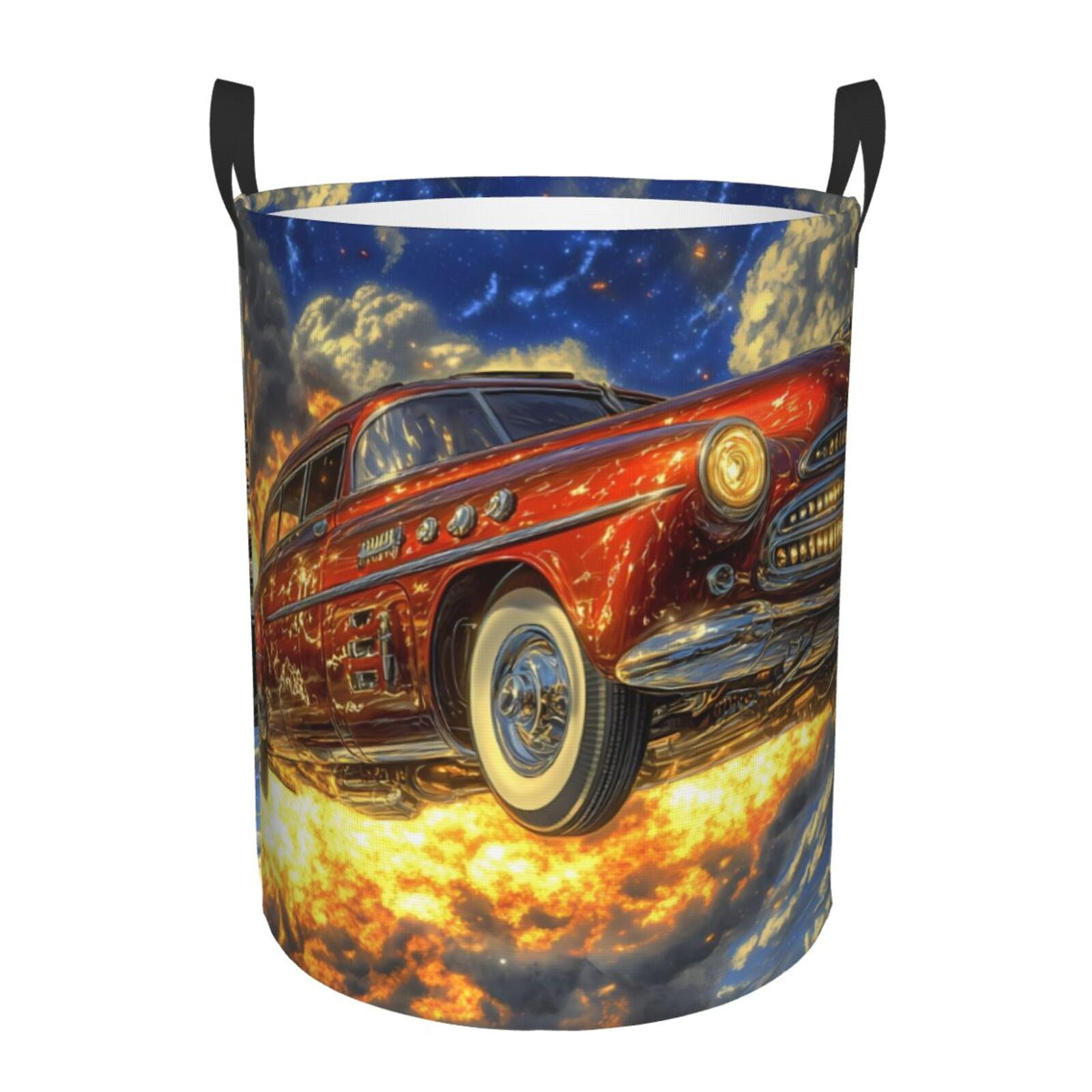 Laundry Basket, Exploding Vintage Car Waterproof Laundry Hamper with ...