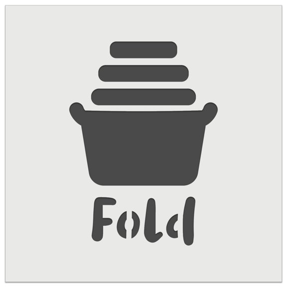 Laundry Basket Fold DIY Cookie Wall Craft Stencil - 3.5 Inch