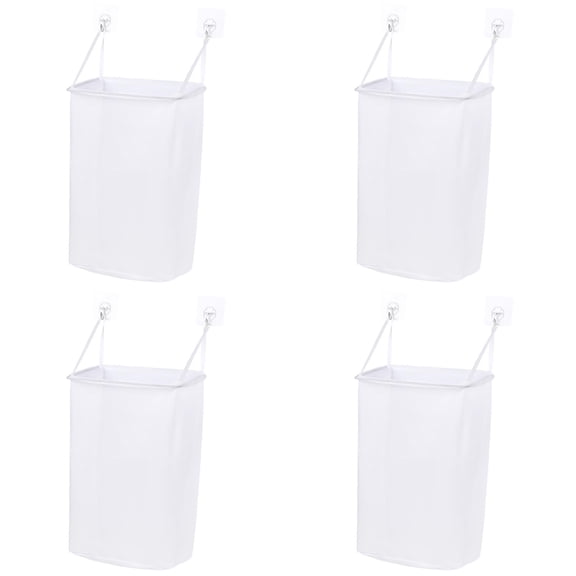 Laundry Basket Foldable Plastic Small Dirty Laundry Basket Basket Hanging Laundry Basket With Handle Foldable Tall Laundry Basket Storage Suitable For Dorm , 15.75x9.45x5.51 inch, Clear 4PCS