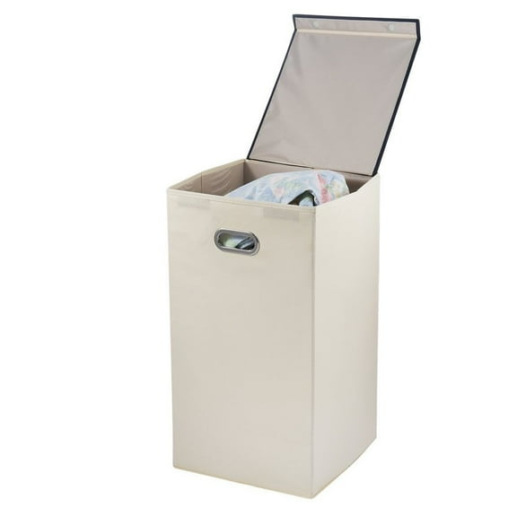 Laundry Basket, Folding Laundry Hamper Ivory Laundry Sorter