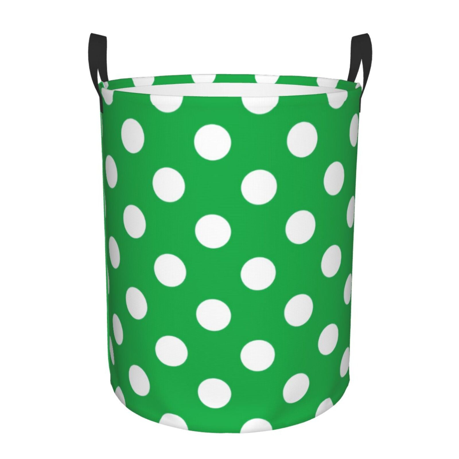 Brown And Tan Polka Dot Laundry Basket