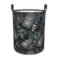 thumbnail image 1 of Laundry Basket, Grim Reaper Tombstones Pattern Laundry Hamper Waterproof Laundry Bag Clothes Hamper Laundry Bin with Handles for Bedroom, Living Room, Kids Room, 1 of 6