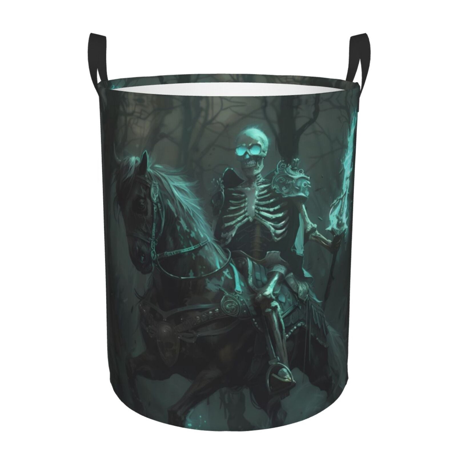Laundry Basket, Halloween Cold Flame Knight Laundry Hamper Waterproof ...