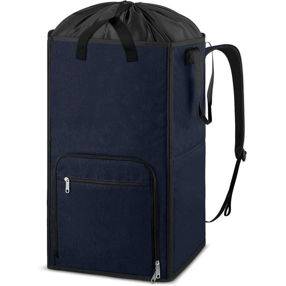 Laundry Basket, Laundry Backpack Bag for Guys Girls Boys, 2 in 1 Laundry Hamper for College Dorm Room Essentials, Adjustable Shoulder Straps, Freestanding Laundry Bag for Laundry Room, RV