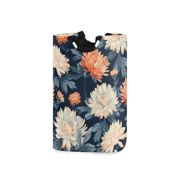 Laundry Basket Laundry Hampers 12.6*11* 22.7 Inch Storage Basket Laundry Hampers is Lightweight and Foldable Beautiful Colored Chrysanthemum
