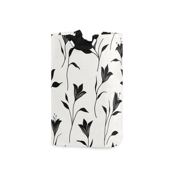 Laundry Basket Laundry Hampers 12.6*11* 22.7 Inch Storage Basket Laundry Hampers is Lightweight and Foldable Beautiful Pretty Cartoon Flower