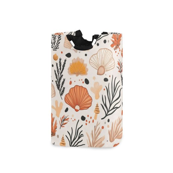 Laundry Basket Laundry Hampers 12.6*11* 22.7 Inch Storage Basket Laundry Hampers is Lightweight and Foldable Beautiful Shells Of Colour