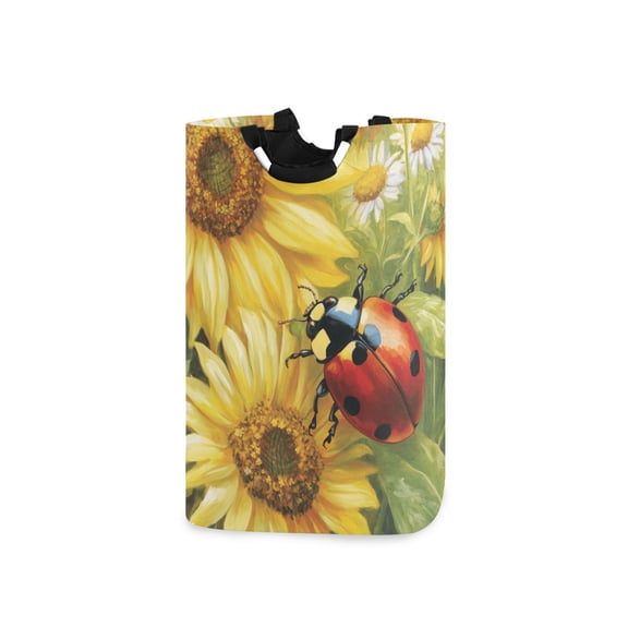 Laundry Basket Laundry Hampers 12.6*11* 22.7 Inch Storage Basket Laundry Hampers is Lightweight and Foldable Big Red Ladybug