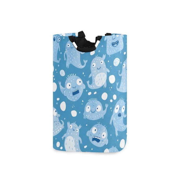 Laundry Basket Laundry Hampers 12.6*11* 22.7 Inch Storage Basket Laundry Hampers is Lightweight and Foldable Blue Monster
