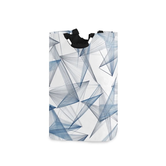 Laundry Basket Laundry Hampers 12.6*11* 22.7 Inch Storage Basket Laundry Hampers is Lightweight and Foldable Blue Triangle