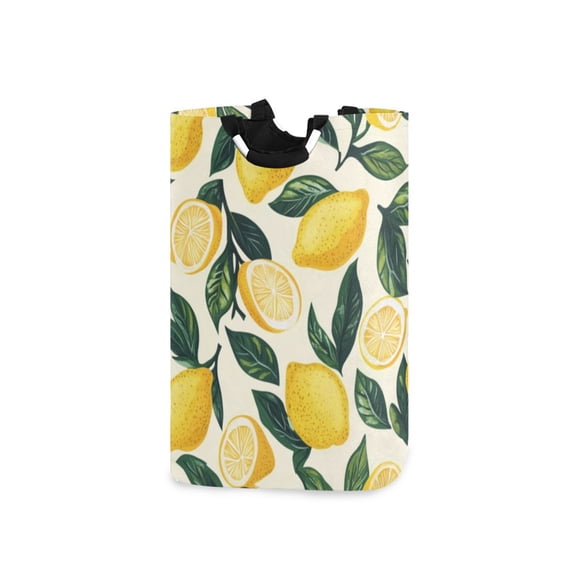 Laundry Basket Laundry Hampers 12.6*11* 22.7 Inch Storage Basket Laundry Hampers is Lightweight and Foldable Cartoon Lemon Yellow