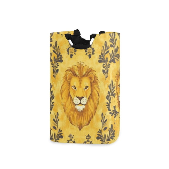 Laundry Basket Laundry Hampers 12.6*11* 22.7 Inch Storage Basket Laundry Hampers is Lightweight and Foldable Cartoon Pretty Lion