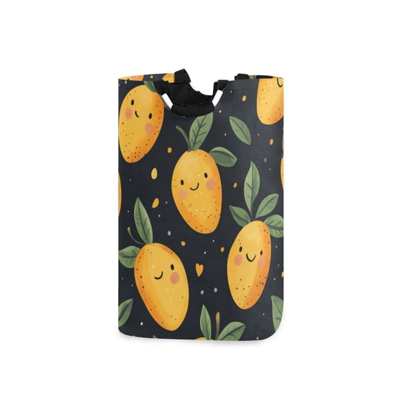 Laundry Basket Laundry Hampers 12.6*11* 22.7 Inch Storage Basket Laundry Hampers is Lightweight and Foldable Cartoon Smile Mango