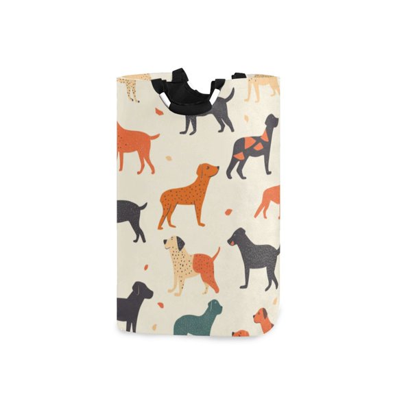 Laundry Basket Laundry Hampers 12.6*11* 22.7 Inch Storage Basket Laundry Hampers is Lightweight and Foldable Color Cartoon Cute Dog