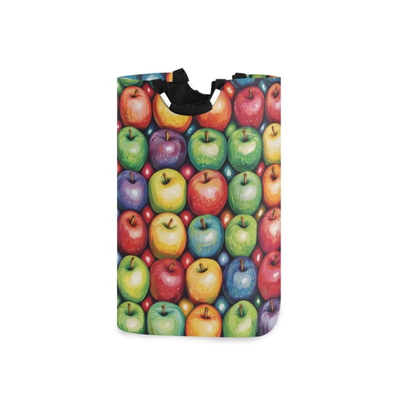 Laundry Basket Laundry Hampers 12.6*11* 22.7 Inch Storage Basket Laundry Hampers is Lightweight and Foldable Colored Apple Seamless1