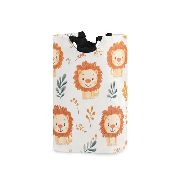 Laundry Basket Laundry Hampers 12.6*11* 22.7 Inch Storage Basket Laundry Hampers is Lightweight and Foldable Cute Little Orange Lion