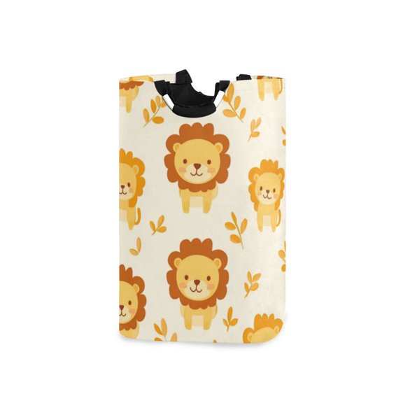 Laundry Basket Laundry Hampers 12.6*11* 22.7 Inch Storage Basket Laundry Hampers is Lightweight and Foldable Cute Little Yellow Lion