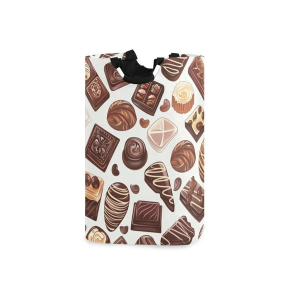 Laundry Basket Laundry Hampers 12.6*11* 22.7 Inch Storage Basket Laundry Hampers is Lightweight and Foldable Dark Chocolate