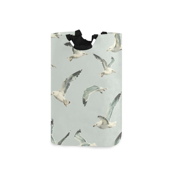 Laundry Basket Laundry Hampers 12.6*11* 22.7 Inch Storage Basket Laundry Hampers is Lightweight and Foldable Green Seagull