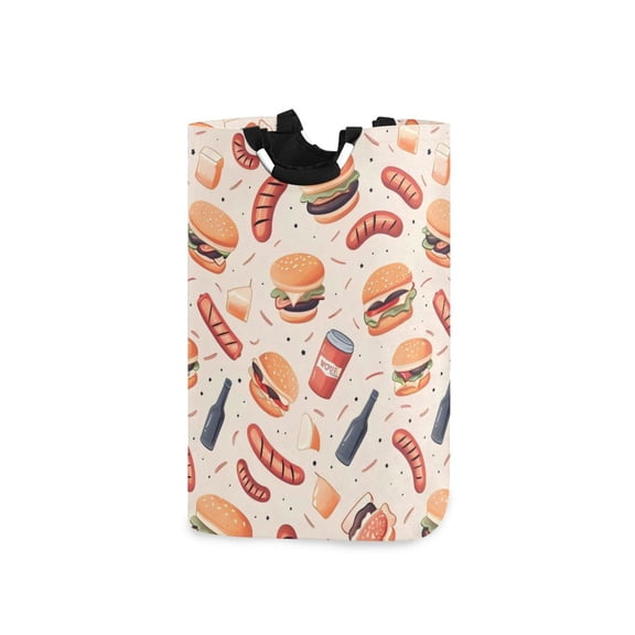 Laundry Basket Laundry Hampers 12.6*11* 22.7 Inch Storage Basket Laundry Hampers is Lightweight and Foldable Hamburger Sausage