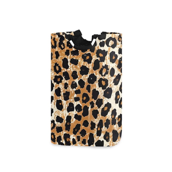 Laundry Basket Laundry Hampers 12.6*11* 22.7 Inch Storage Basket Laundry Hampers is Lightweight and Foldable Leopard Print