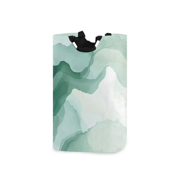 Laundry Basket Laundry Hampers 12.6*11* 22.7 Inch Storage Basket Laundry Hampers is Lightweight and Foldable Light Green Pattern