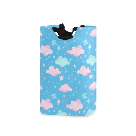 Laundry Basket Laundry Hampers 12.6*11* 22.7 Inch Storage Basket Laundry Hampers is Lightweight and Foldable Lovely Cloud